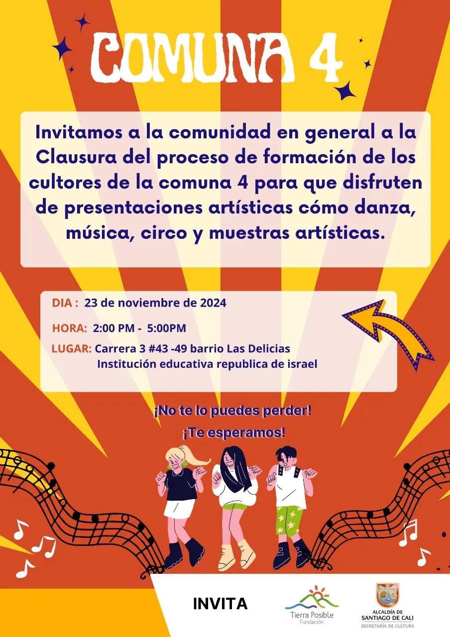 El Arte y la Cultura de la Comuna 4 de Cali Serán Reconocidos El Arte y la Cultura de la Comuna 4 de Cali Serán Reconocidos