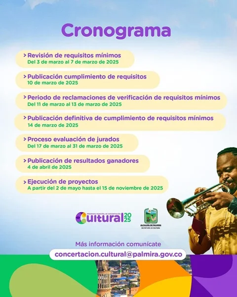 Convocatoria para Concertación Cultural.