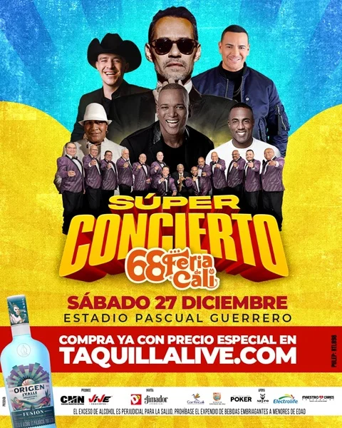 Super Concierto Cali Marca el Pulso Musical de la Feria este 27 de Diciembre.