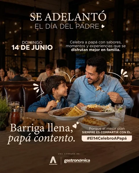 Gastronómica Propone Adelantar el Día del Padre en Colombia.