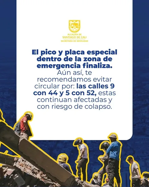Cali Retoma Pico y Placa Habitual Tras la Contingencia.